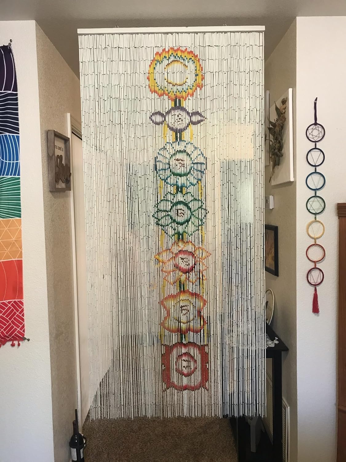 Beaded Curtain 125 String Chakra Handmade with 4000 Beads