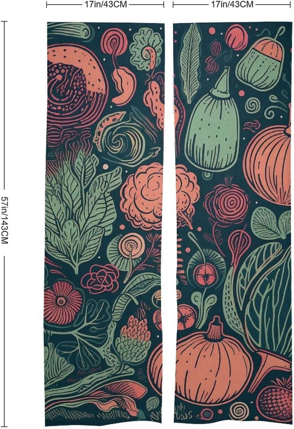 Japanese Noren Door Curtain with Vegetable Print