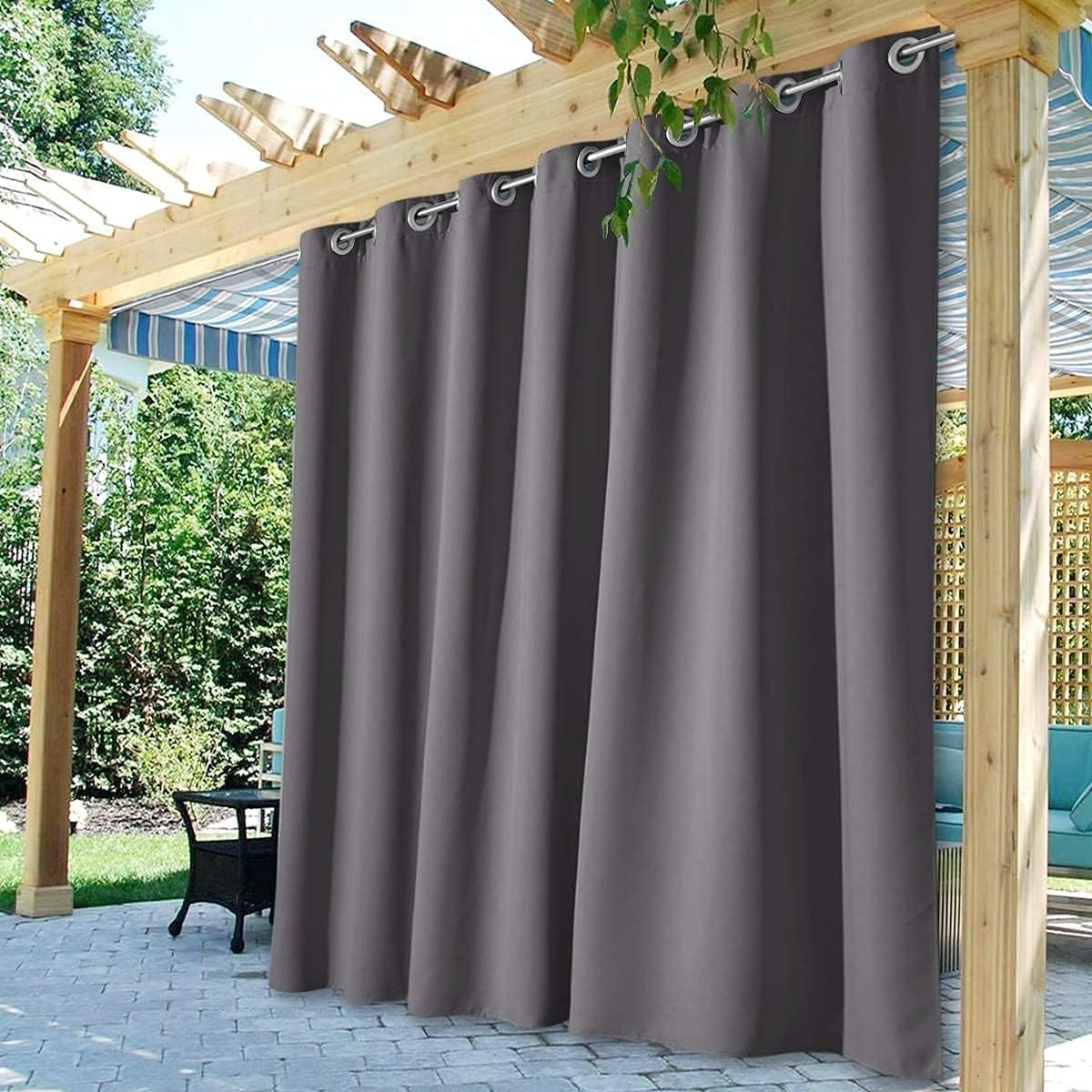 StangH Heavy Duty Waterproof Curtains for Front Porch Sliding Door