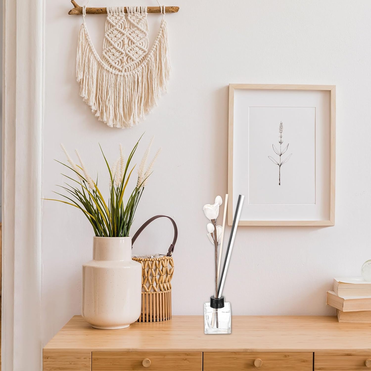 Uxcell 102Pcs Reed Diffuser Sticks Set - White Wood