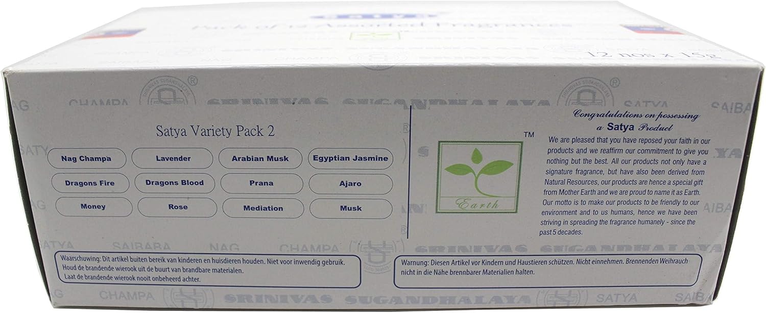 Satya Bangalore 12 Piece Incense Variety Pack