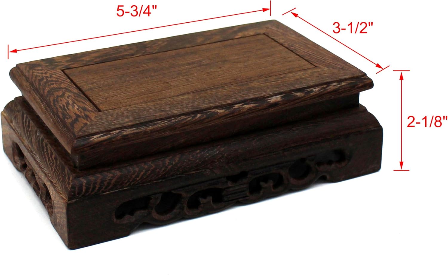 Rustic Rosewood Rectangle Display Stand Pedestal