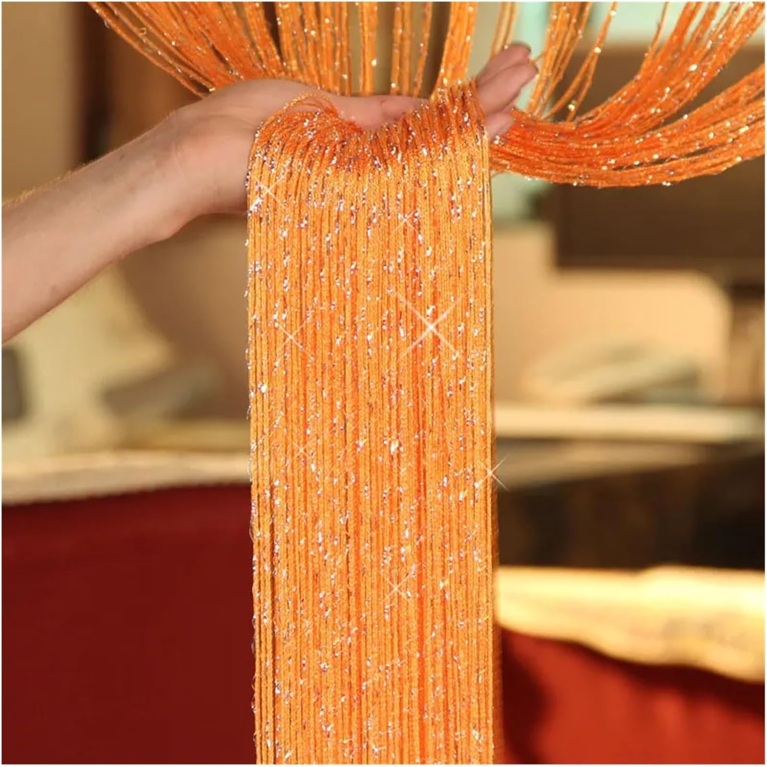 Shiny Tassel String Curtains 300x290 for Home Decor