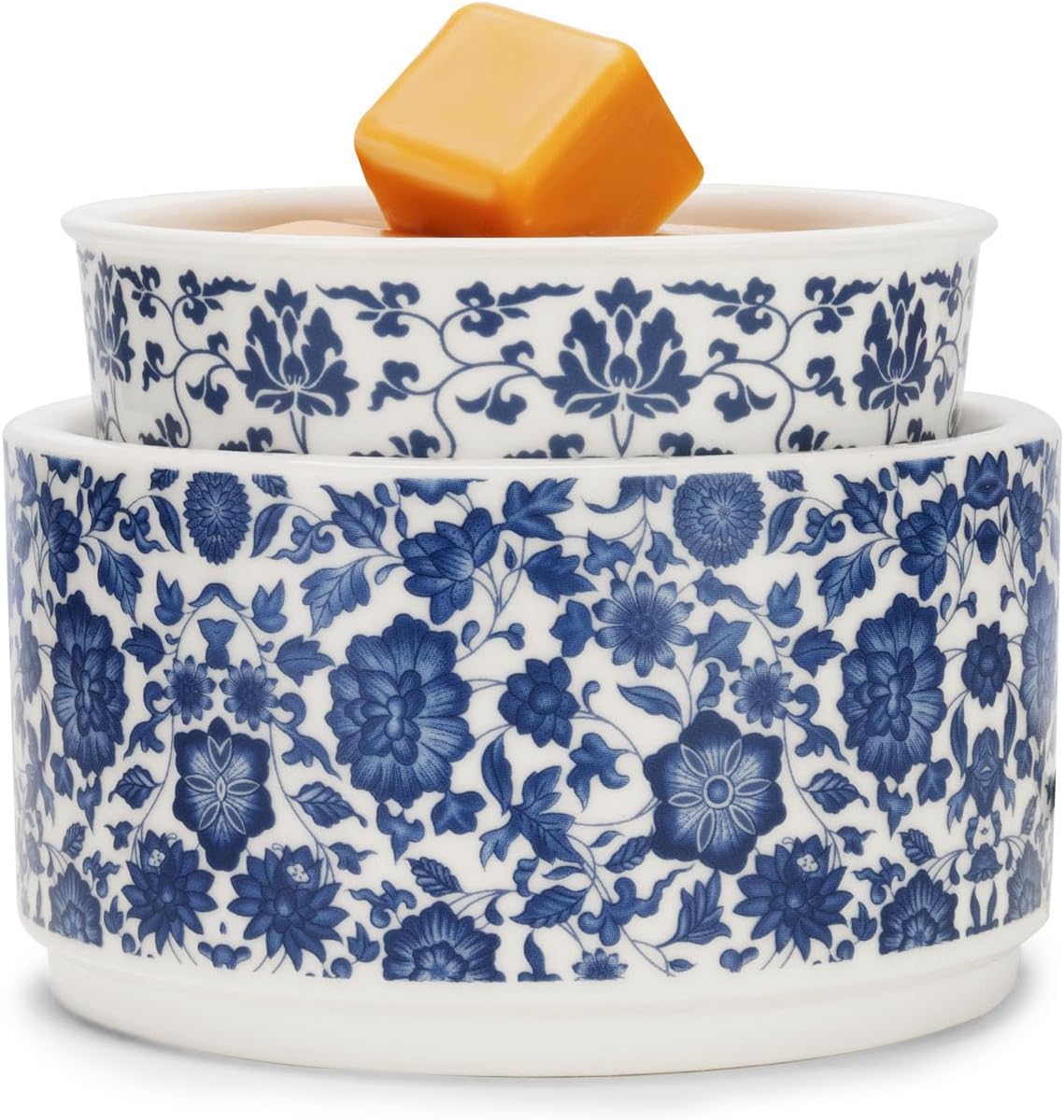 NAFANG Blue White Porcelain Wax Melt Warmer with KD Iron Shelf