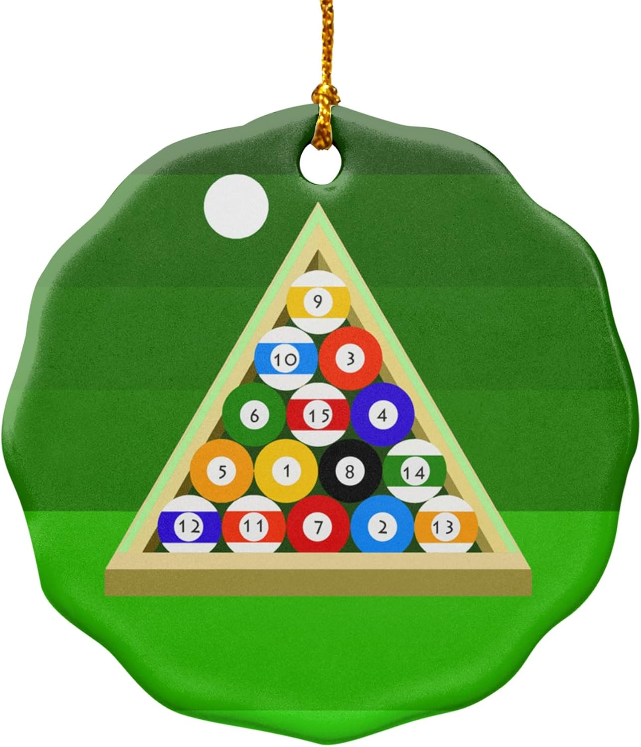 Graphics More Billiard Balls Christmas Ornament