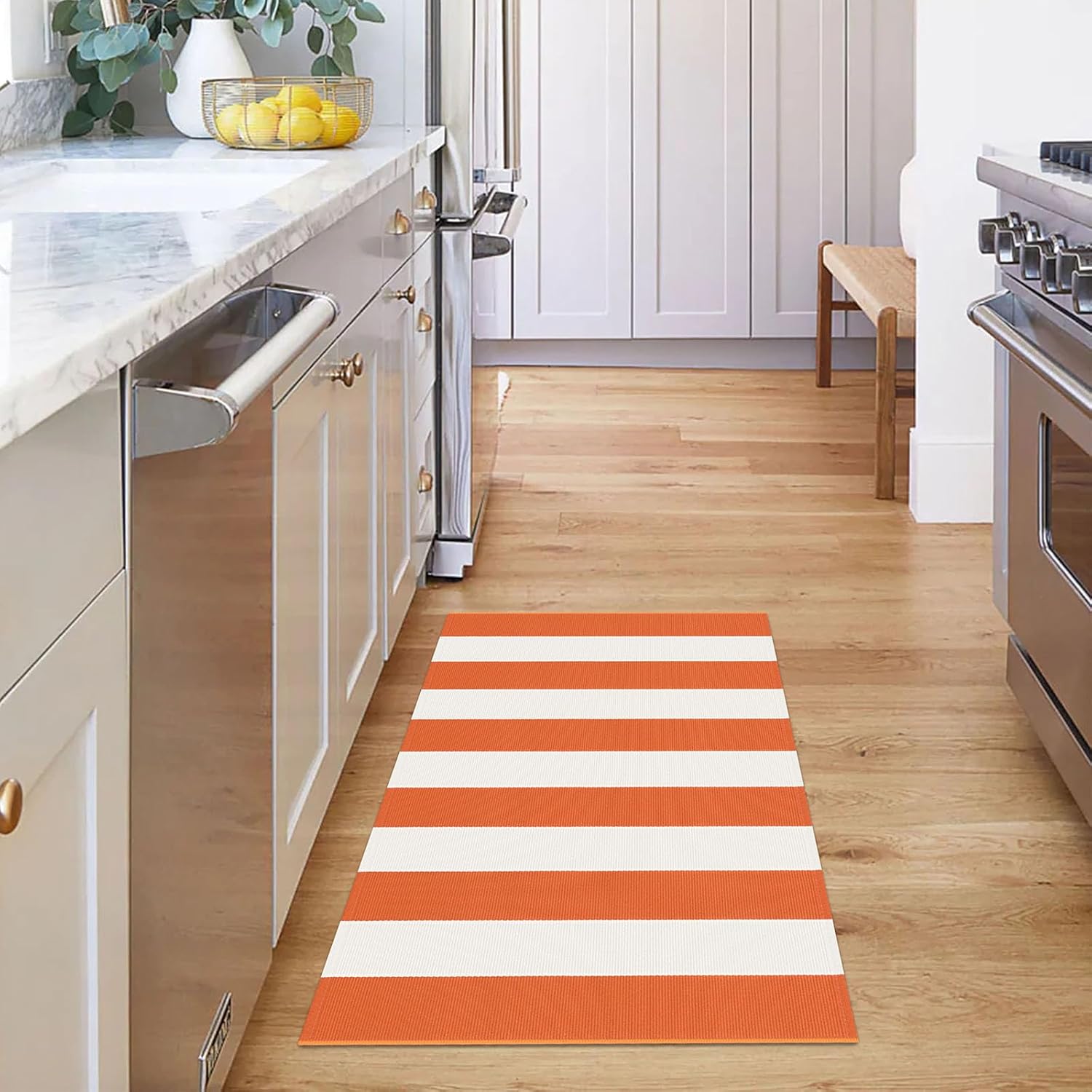 KOZYFLY Striped Halloween Rug 275x43 Inches