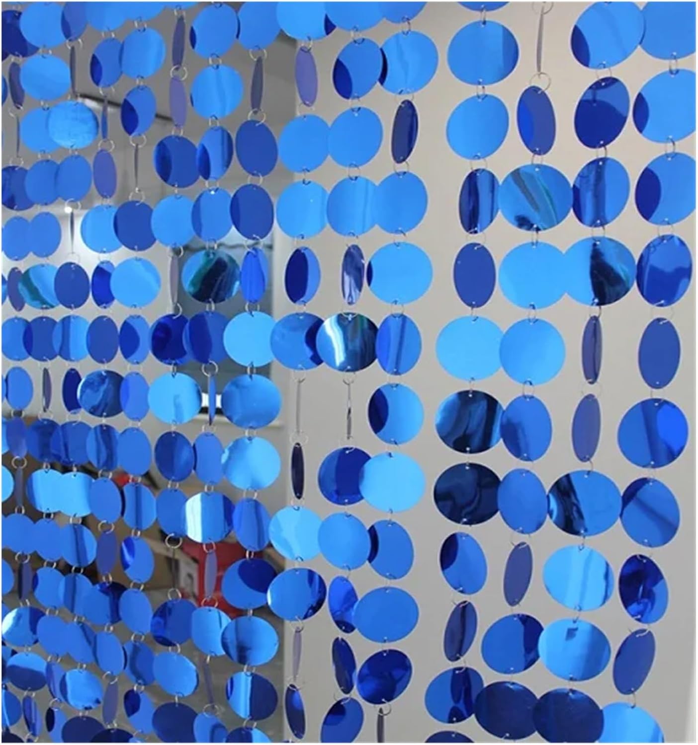 Blue PVC Sequins Curtain 5 Strips 180cm