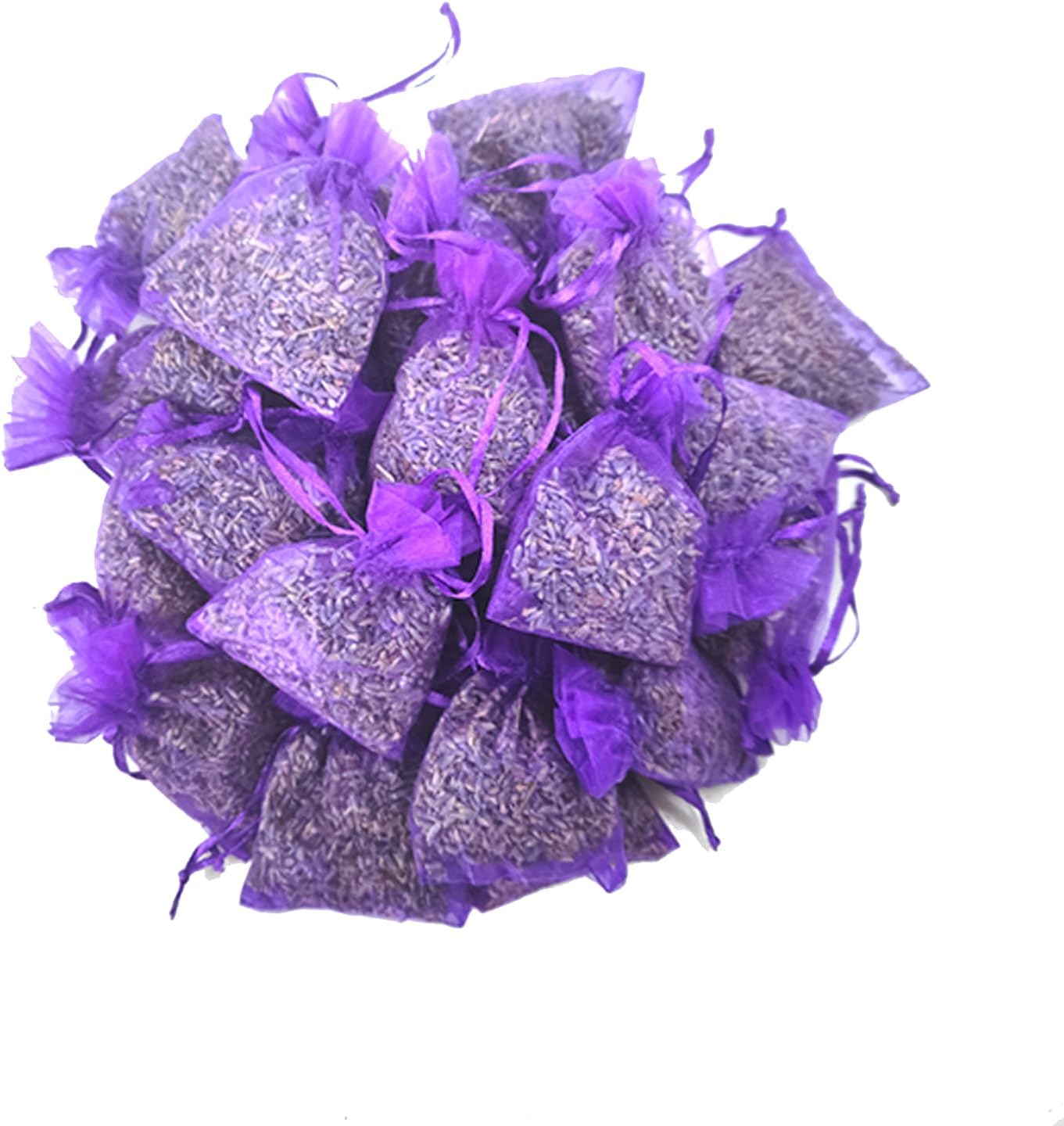 24 Pack Dried Lavender Sachets for Home Fragrance