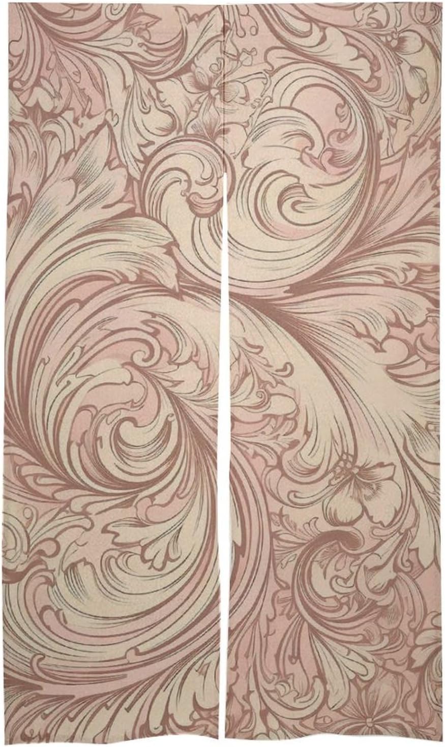 Swirl Style Japanese Noren Door Curtain 34x57 Inches