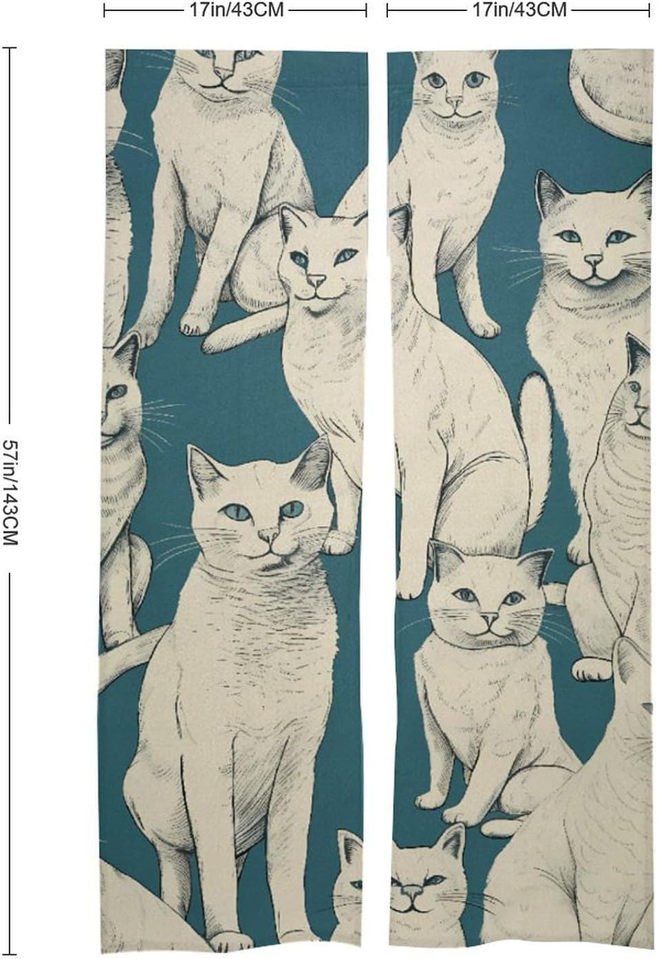 Japanese Noren Animal Pattern Door Curtain 34x57