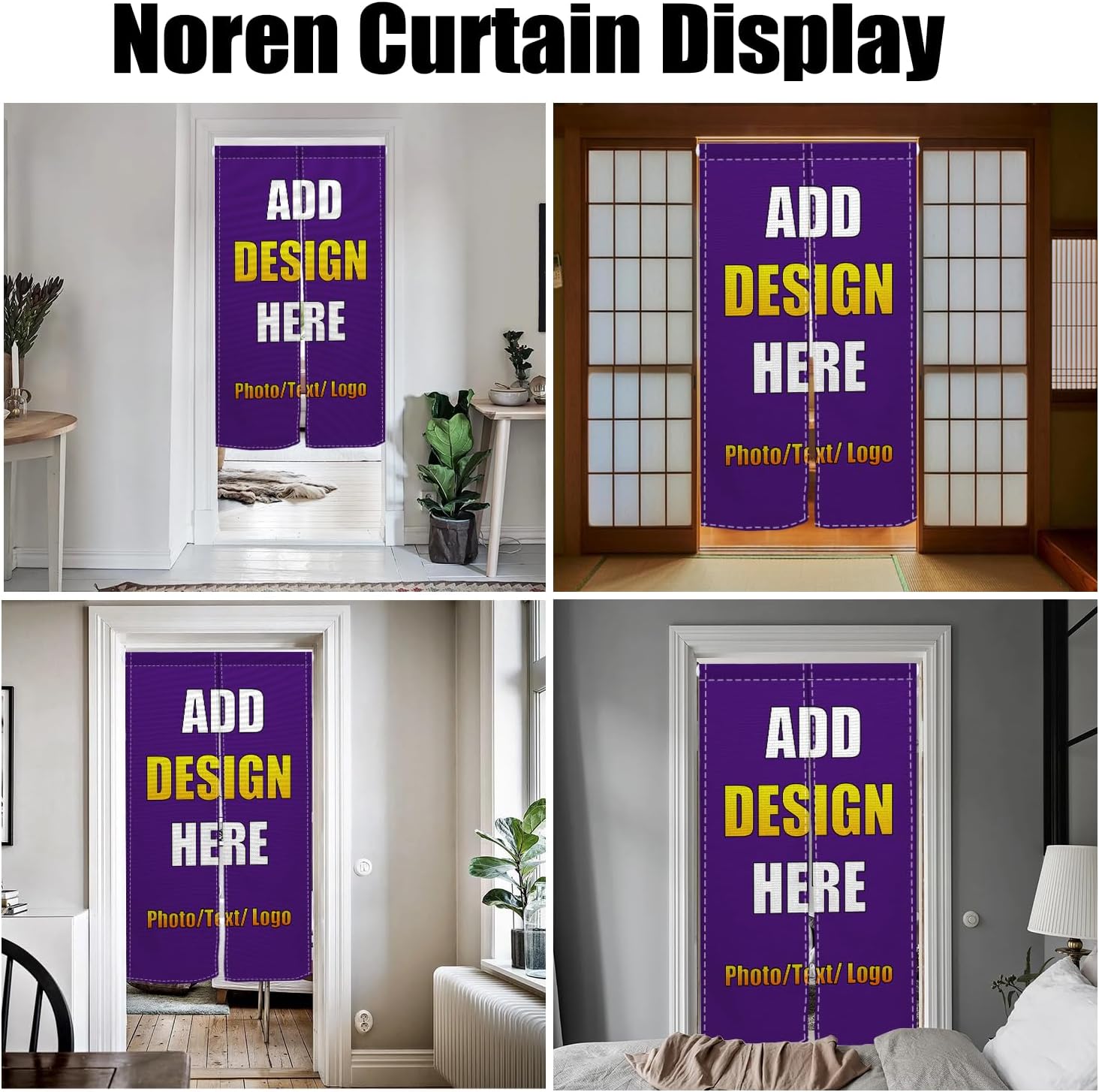 Custom Noren Curtain with Photo and Logo 283 x 472