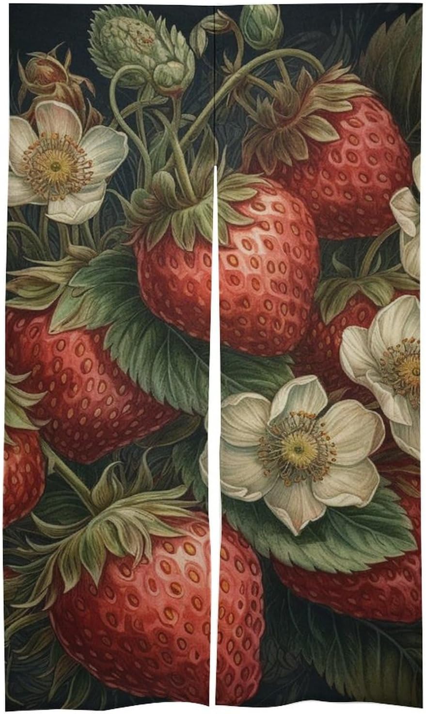 Japanese Noren Strawberry Flower Door Curtain 34x57