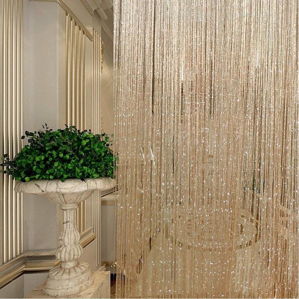 Sparkle String Curtains for Door 79x40inch