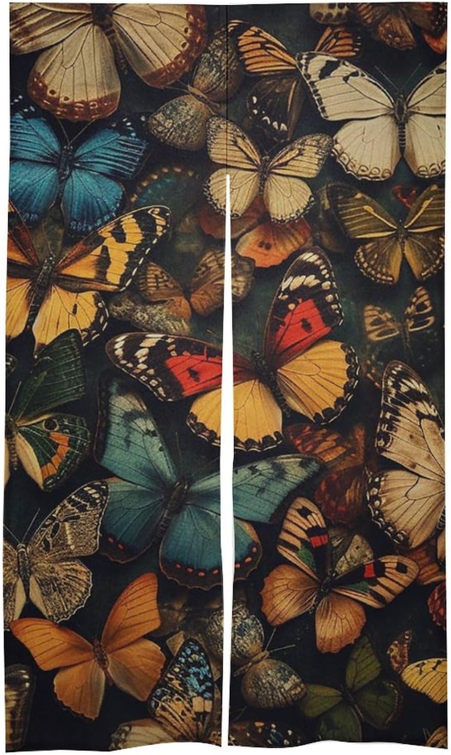 Japanese Noren Curtain Many Butterflies Door Decor