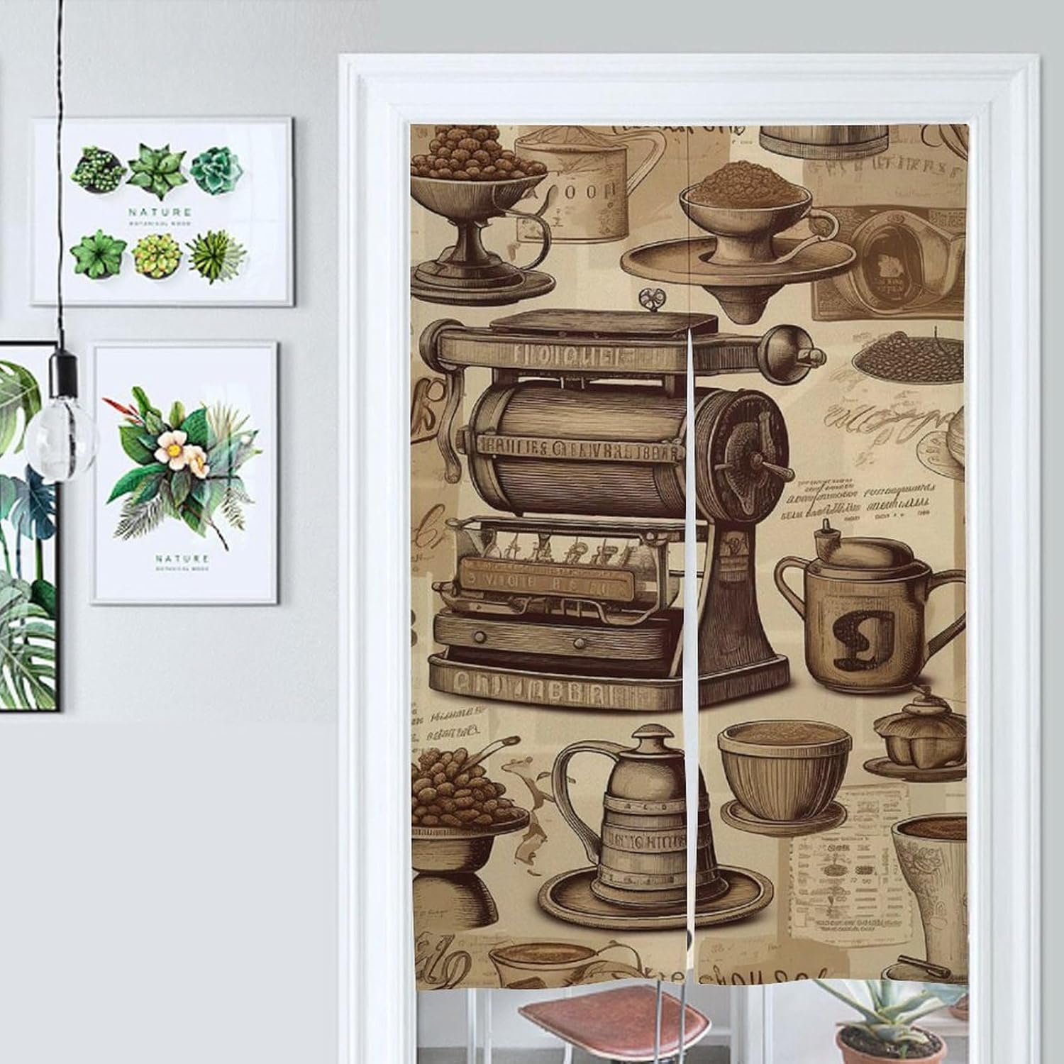 Japanese Noren Coffee Nostalgia Door Curtain 34 x 57