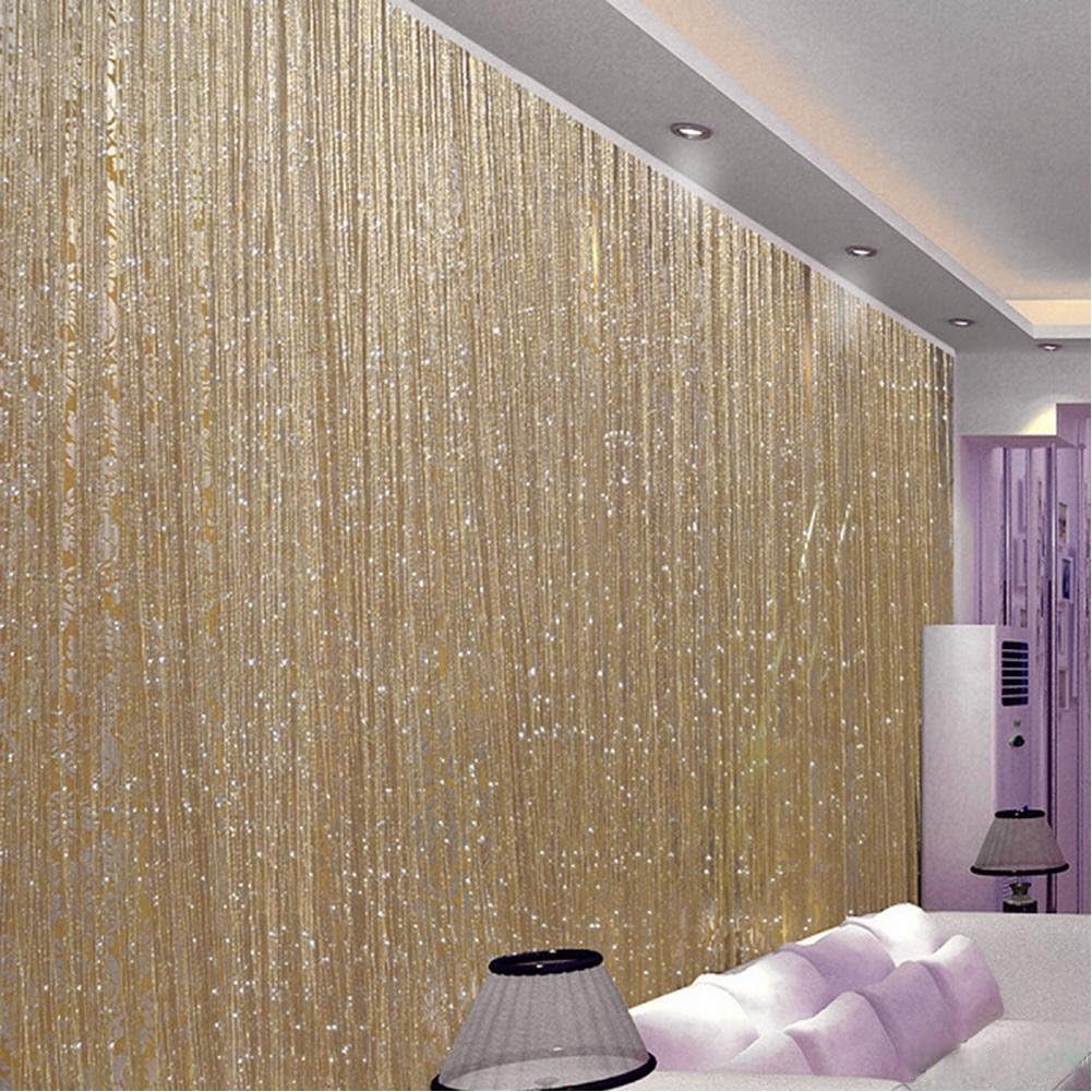 Sparkle String Curtains for Door 79x40inch