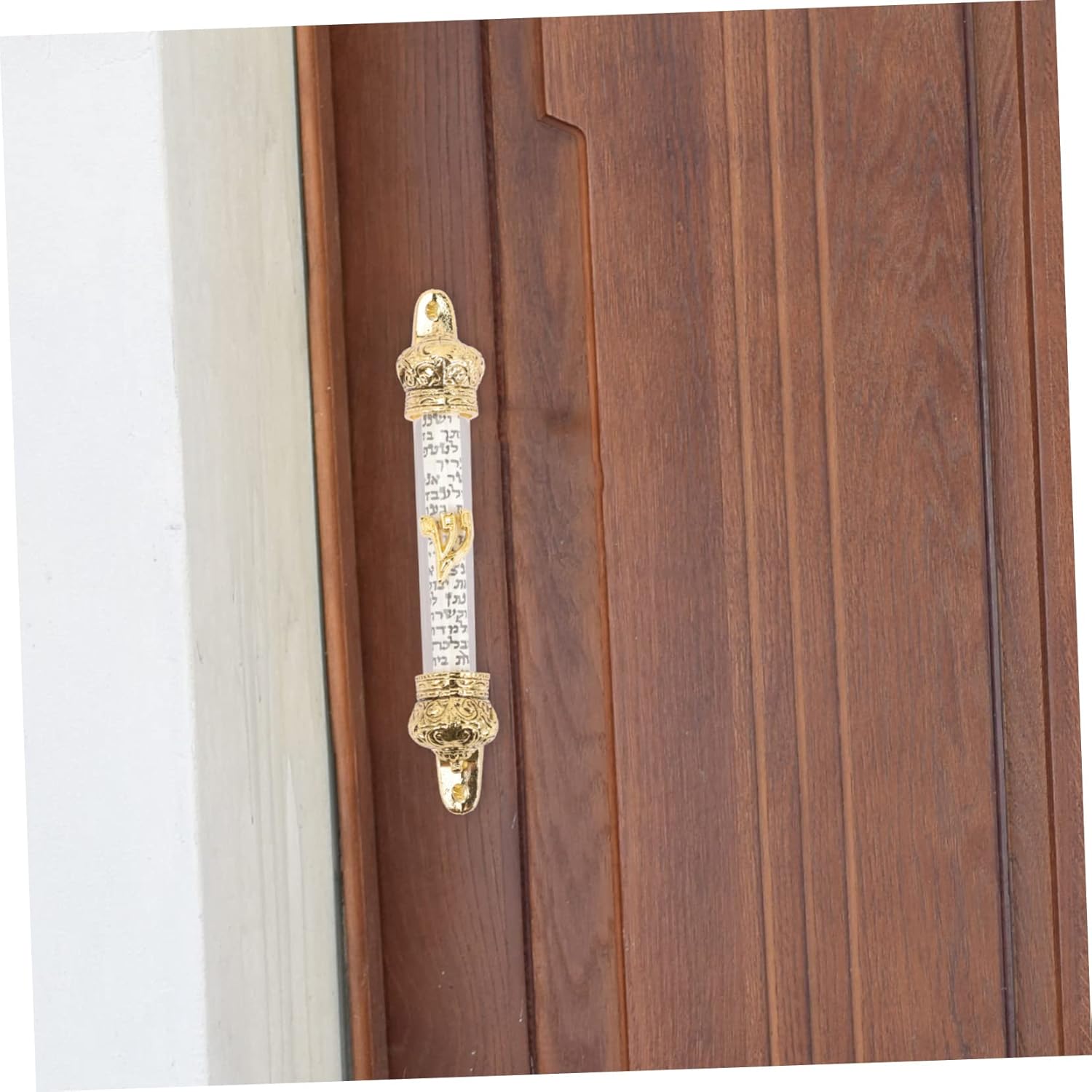 BESTOYARD Delicate Metal Mezuzah with Scroll for Home Blessing