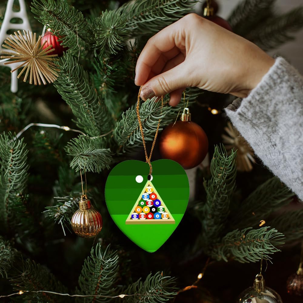 Graphics More Heart-Shaped Porcelain Christmas Tree Ornament - 28 Inch