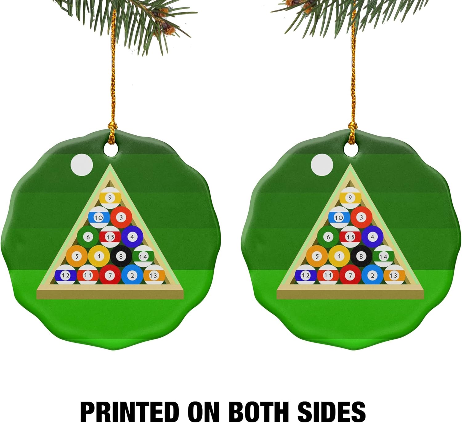 Graphics More Billiard Balls Christmas Ornament