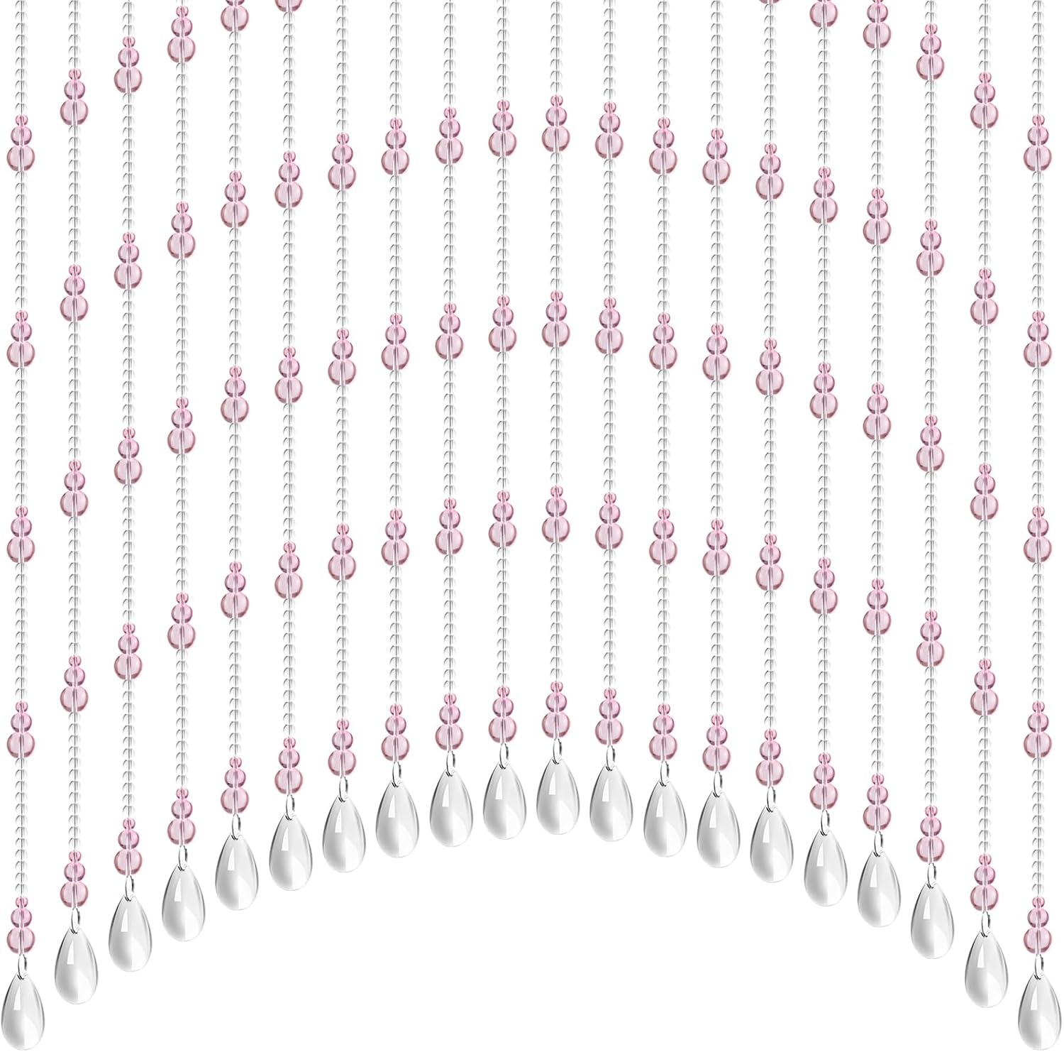 Crystal Curtain Bead 20 Strings Pink Door Curtain