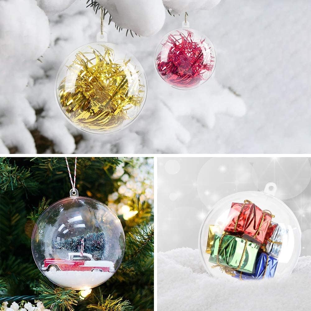 AGM 20Pcs Clear Fillable Hanging Ornaments