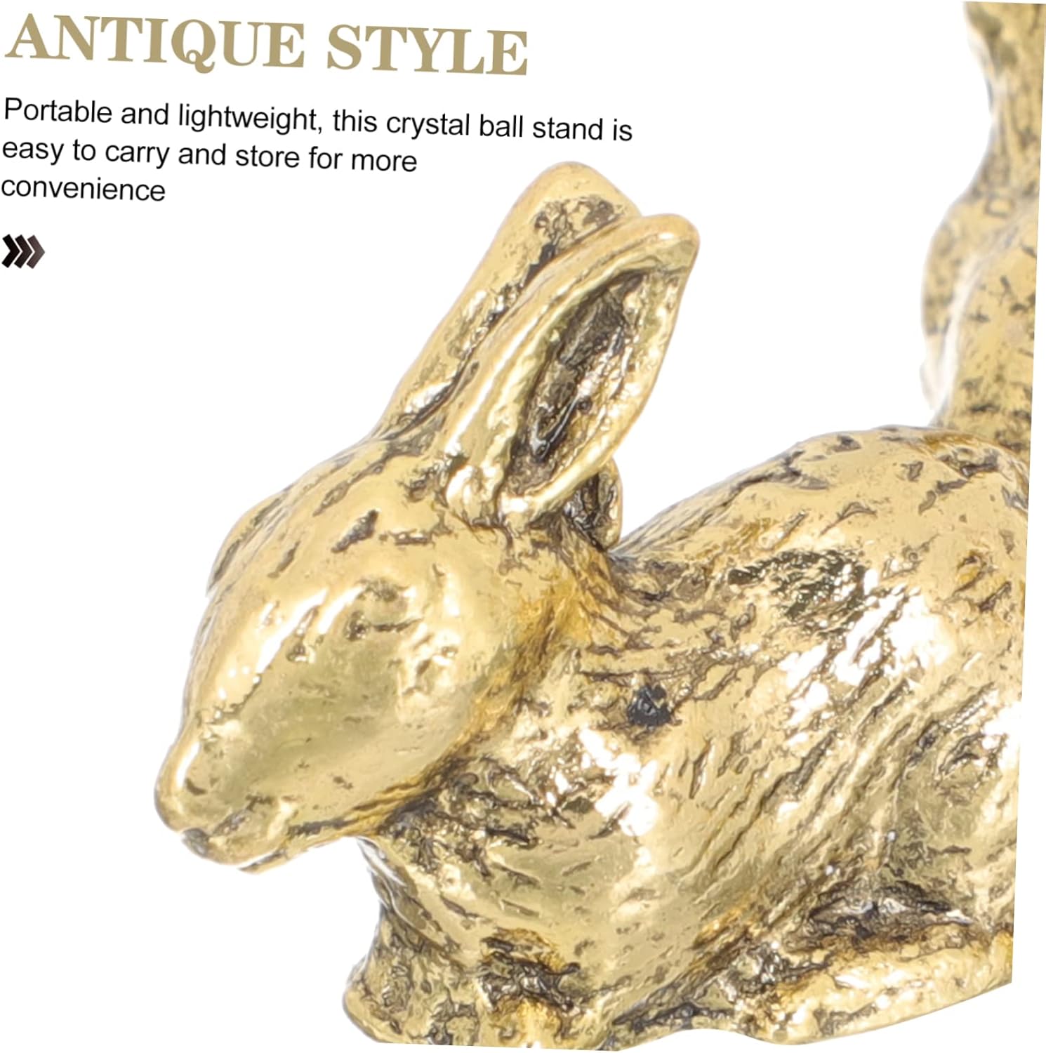 ERINGOGO 50g Rabbit Shaped Crystal Ball Display Base