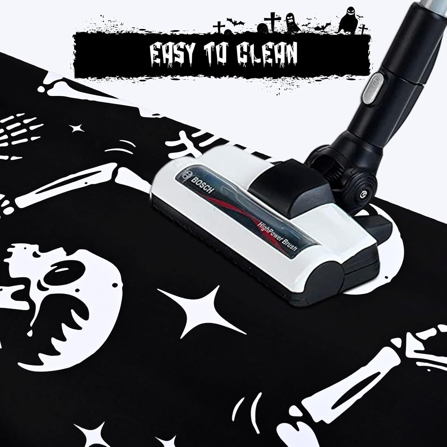 Likiyol Halloween Runner Rug - Skeleton Design