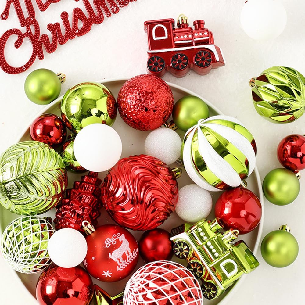 70ct Shatterproof Christmas Tree Decorations