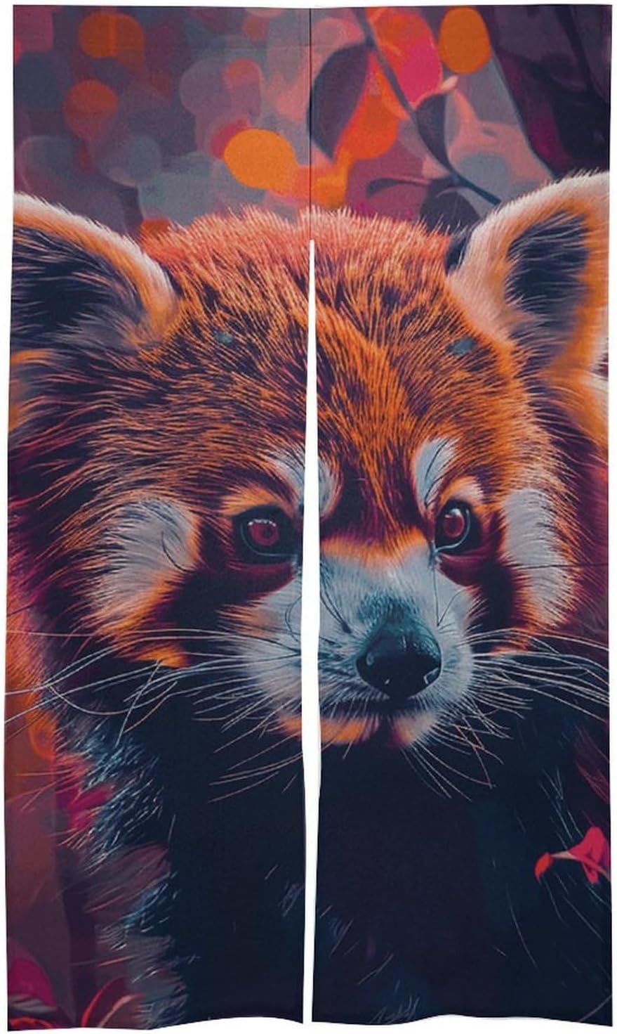 Japanese Noren Red Animal Door Curtain 34x57