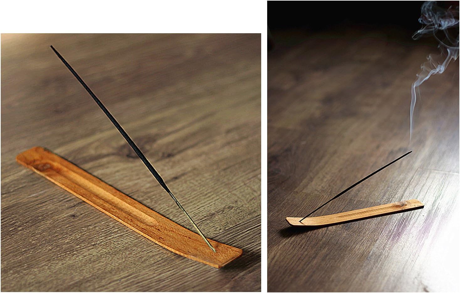 TRENDBOX 10pcs Plain Wood Incense Stick Holder