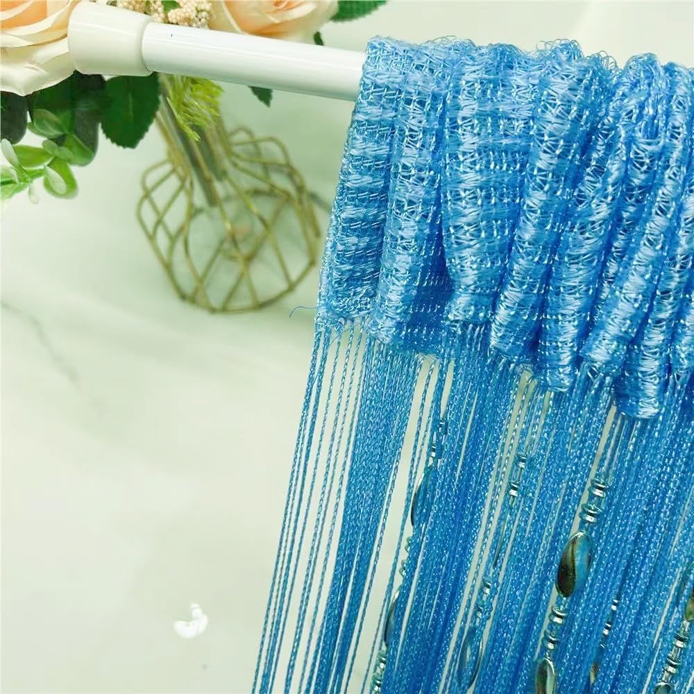 Ave Split Sky Blue 25 Decorative Curtain Panels