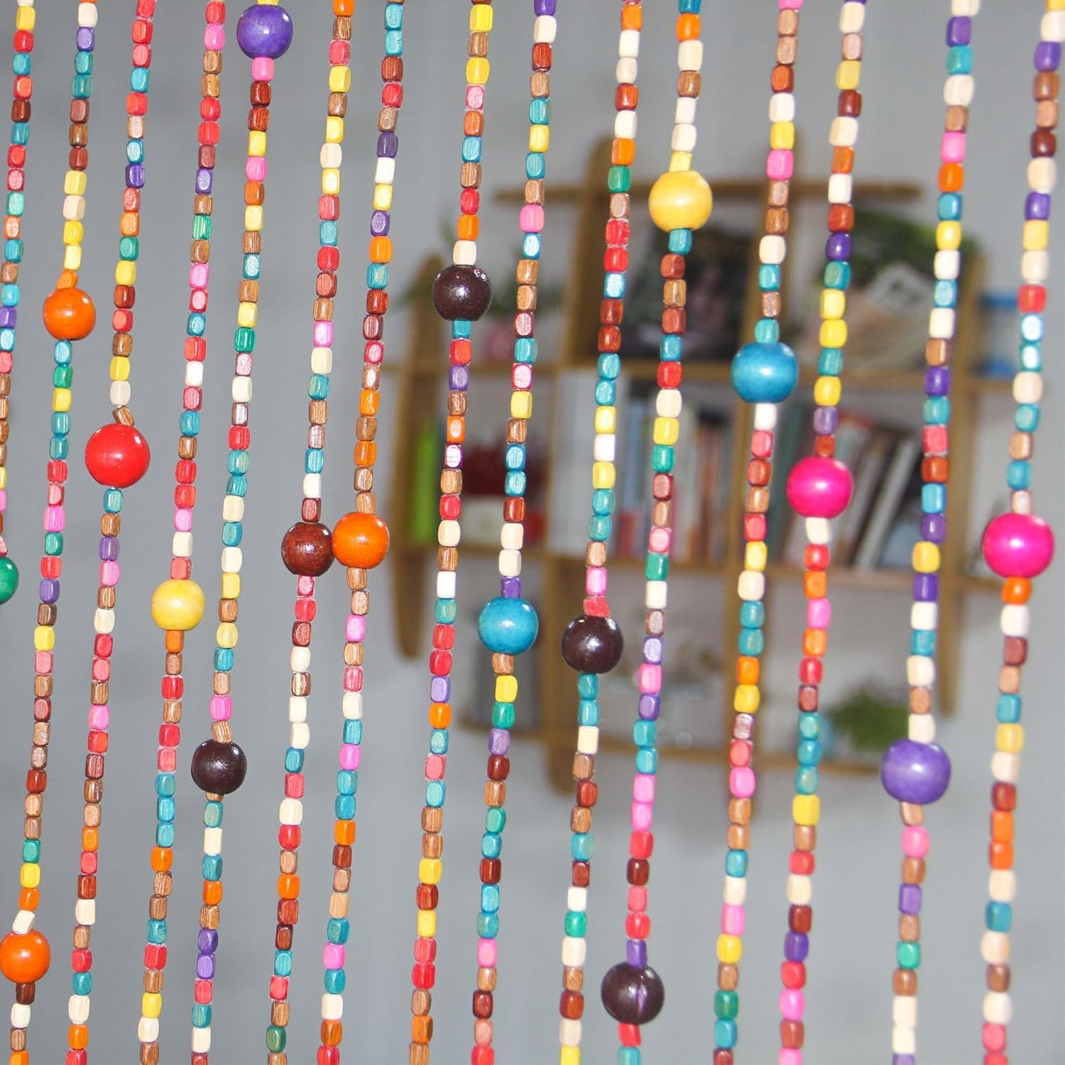 38 Strands Rainbow Boho Door Bead Curtain 1