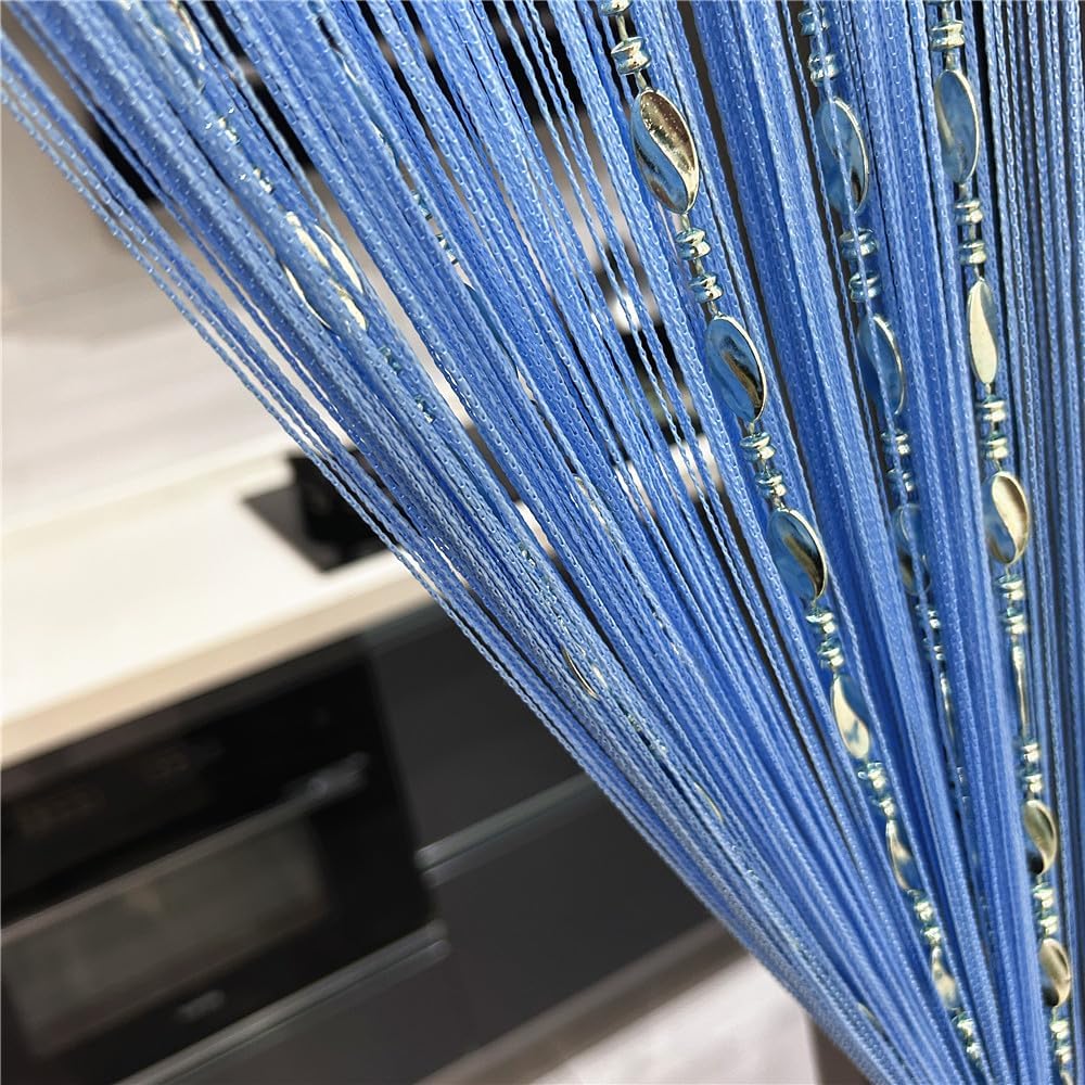 Ave Split Sky Blue 25 Decorative Curtain Panels