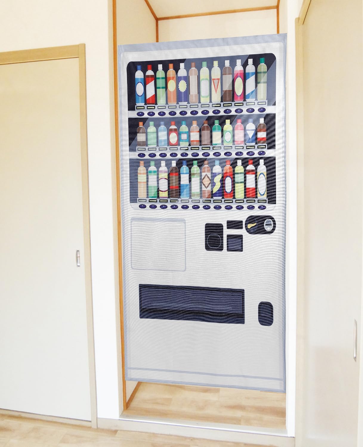 Noren Japanese Doorway Curtain with Vending Machine Design