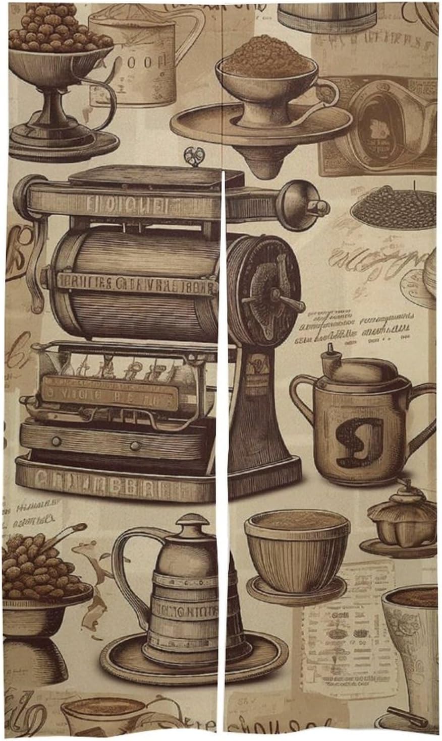 Japanese Noren Coffee Nostalgia Door Curtain 34 x 57