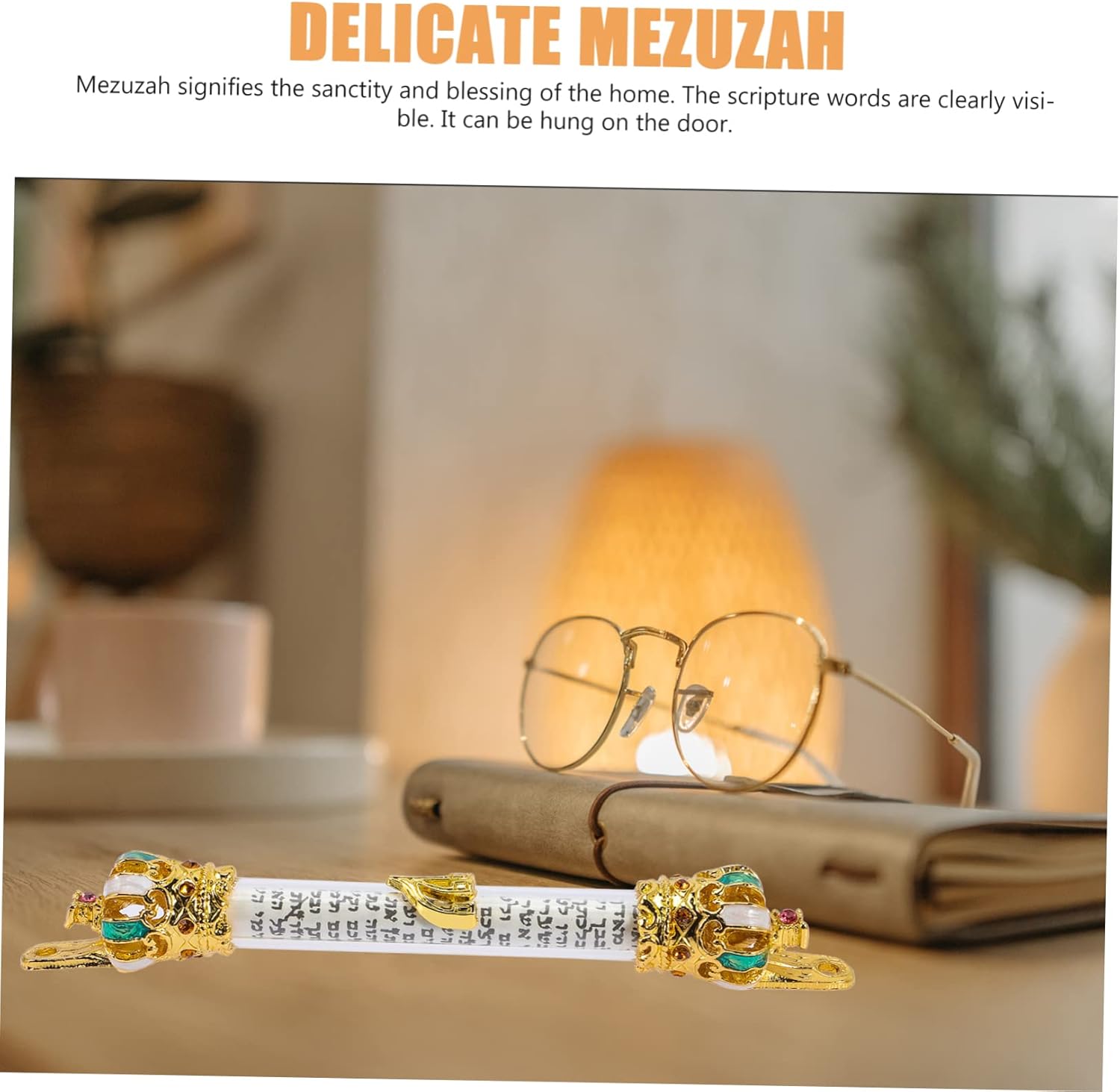RORPOIR Decorative Metal Mezuzah Door Blessing Plaque