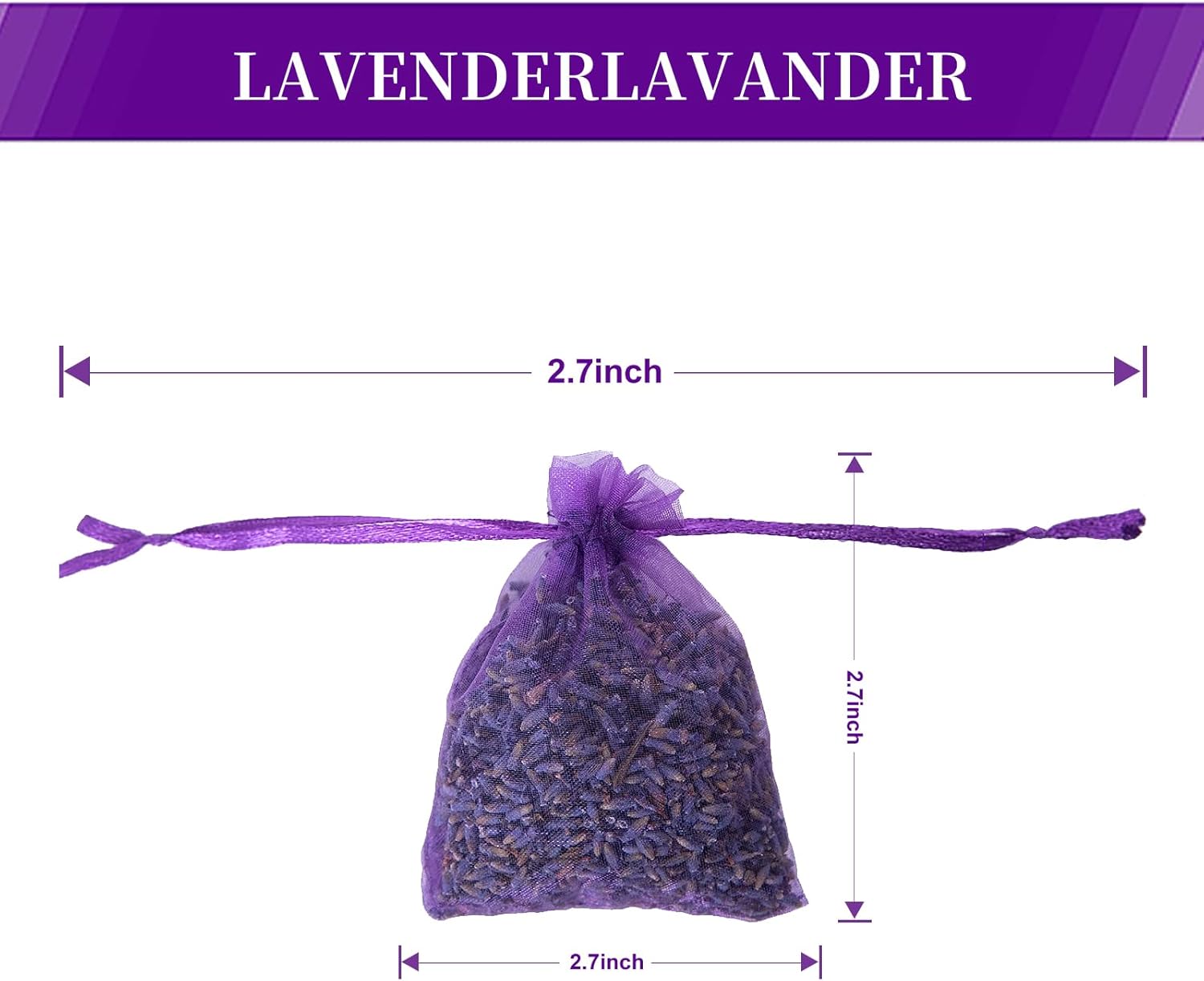 24 Pack Dried Lavender Sachets for Home Fragrance