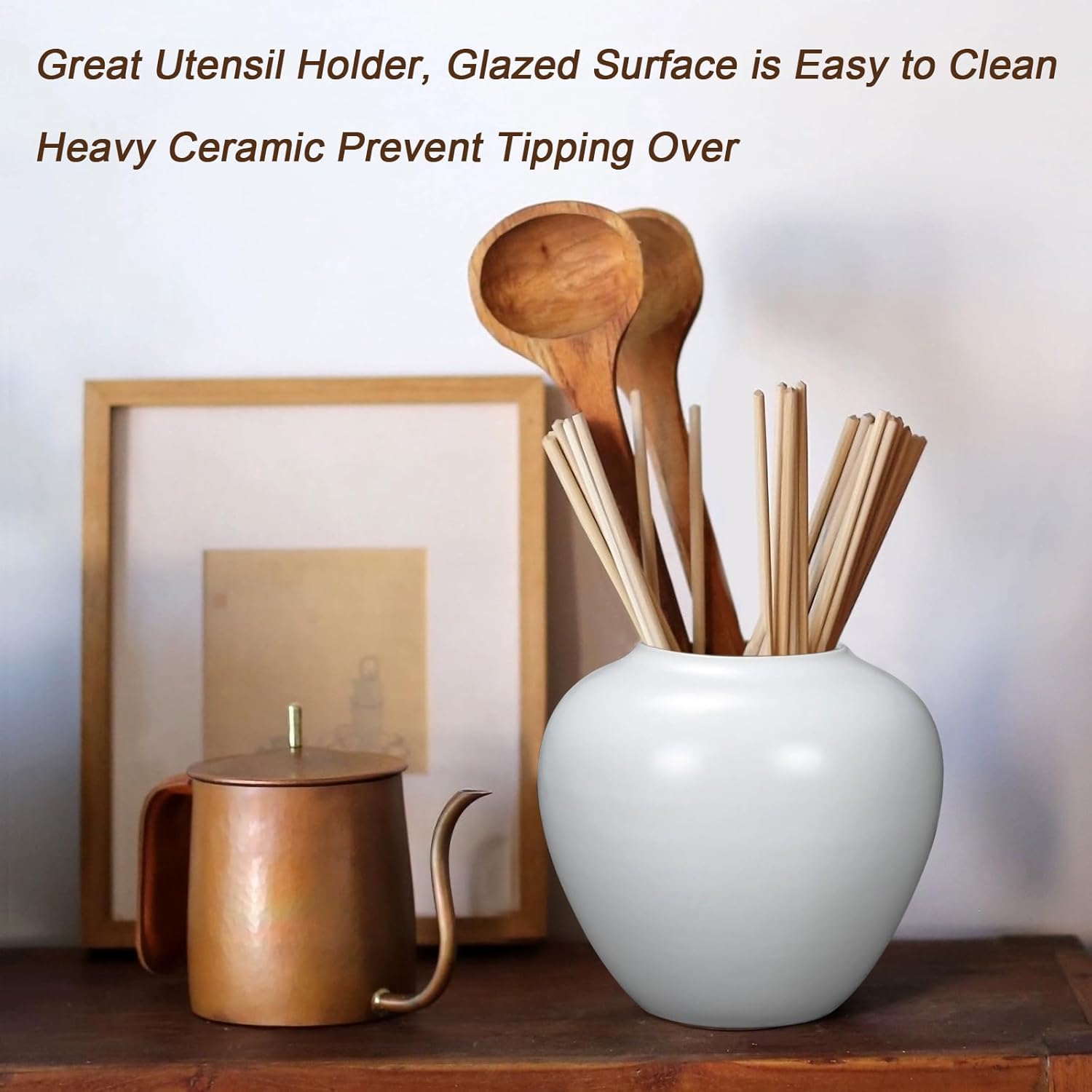 GeLive Handmade Ceramic Vase with Glossy Finish