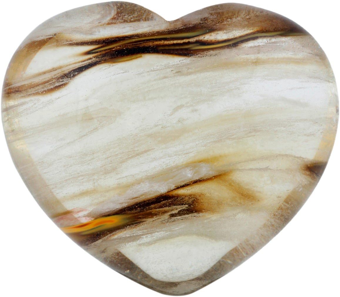 Rockcloud 16 Inch Cherry Quartz Heart Worry Stone