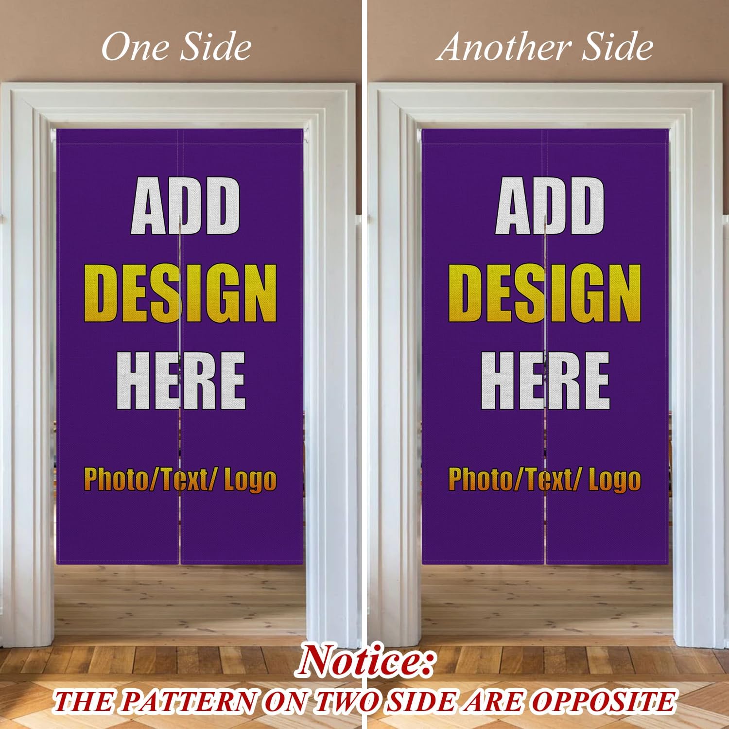 Custom Noren Curtain with Photo and Logo 283 x 472