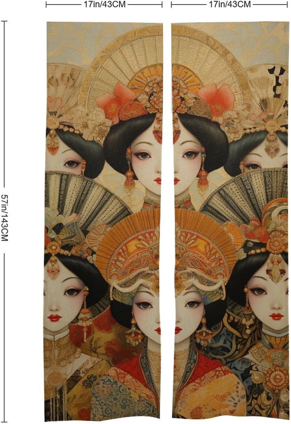 Japanese Noren Lady Door Curtain in Traditional Clothing
