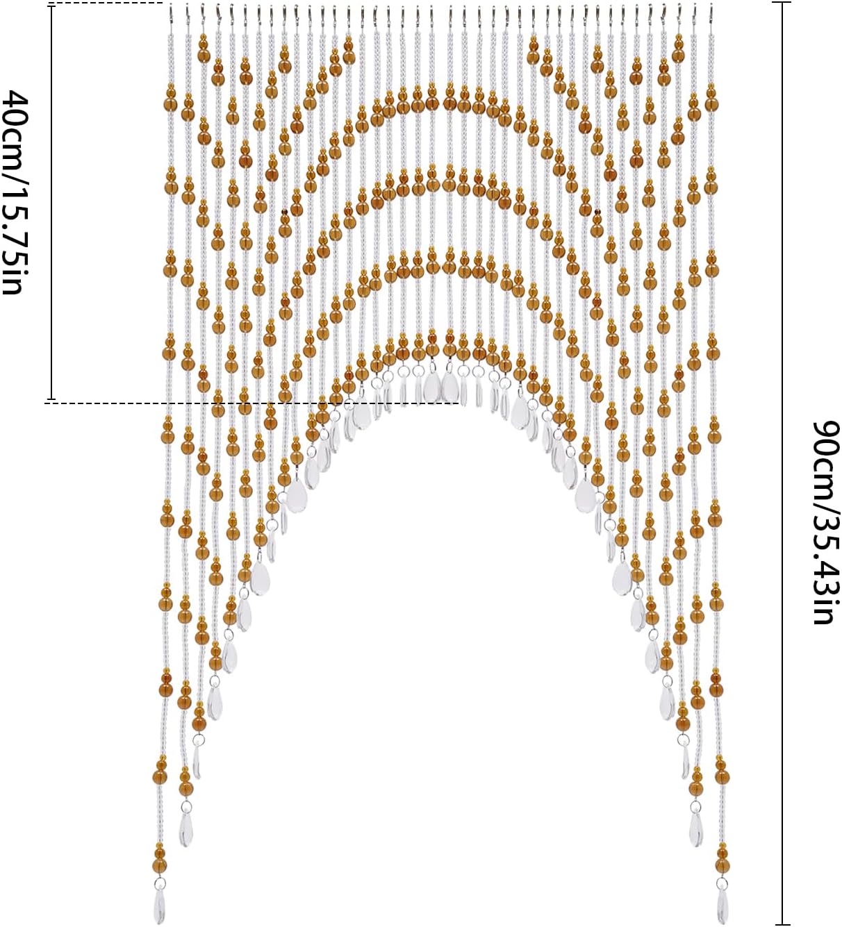 40 Strings Beaded Curtain for Doorways and Windows