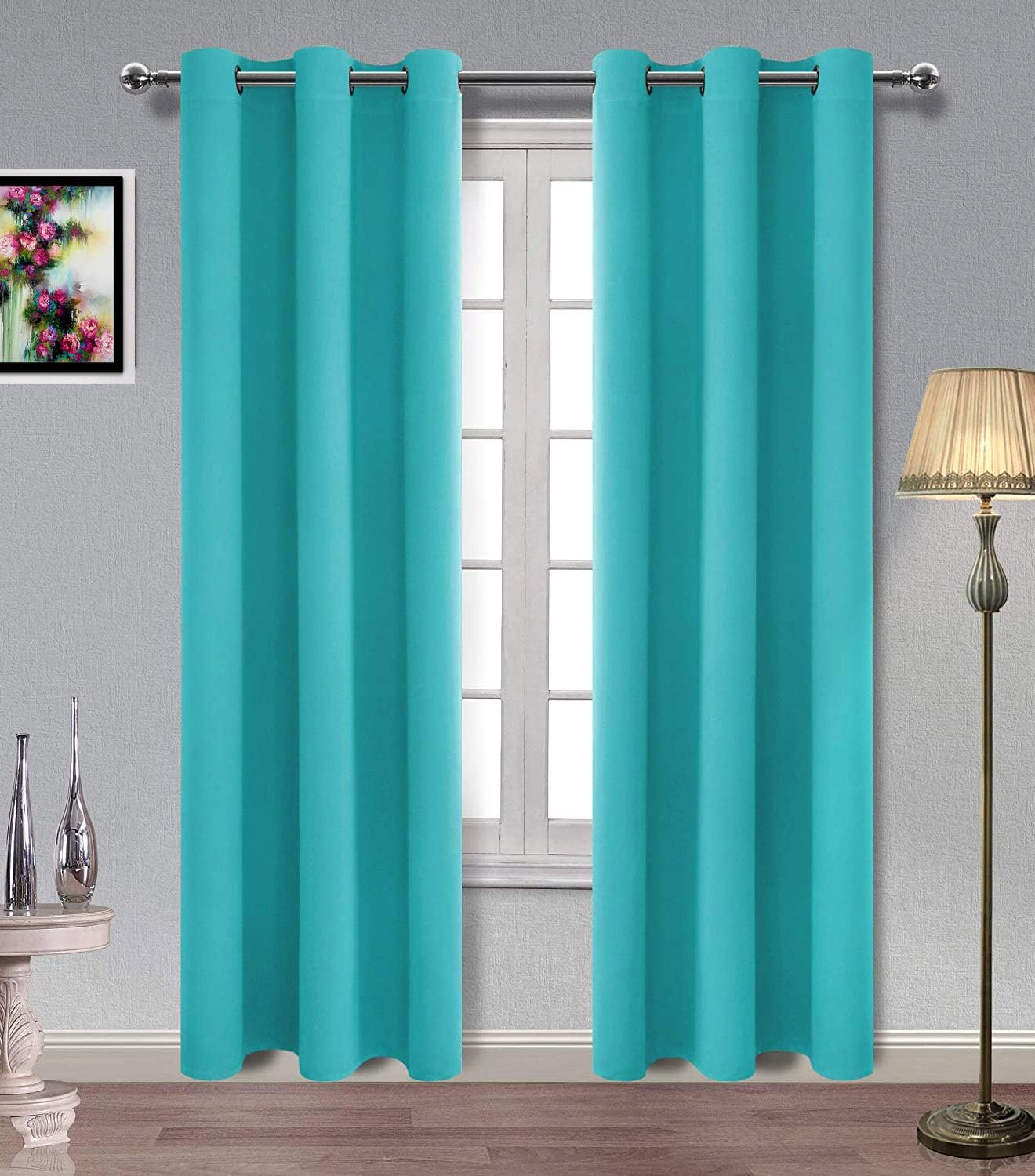 MDS Blackout Curtain Panel - Teal 42x84 Inch