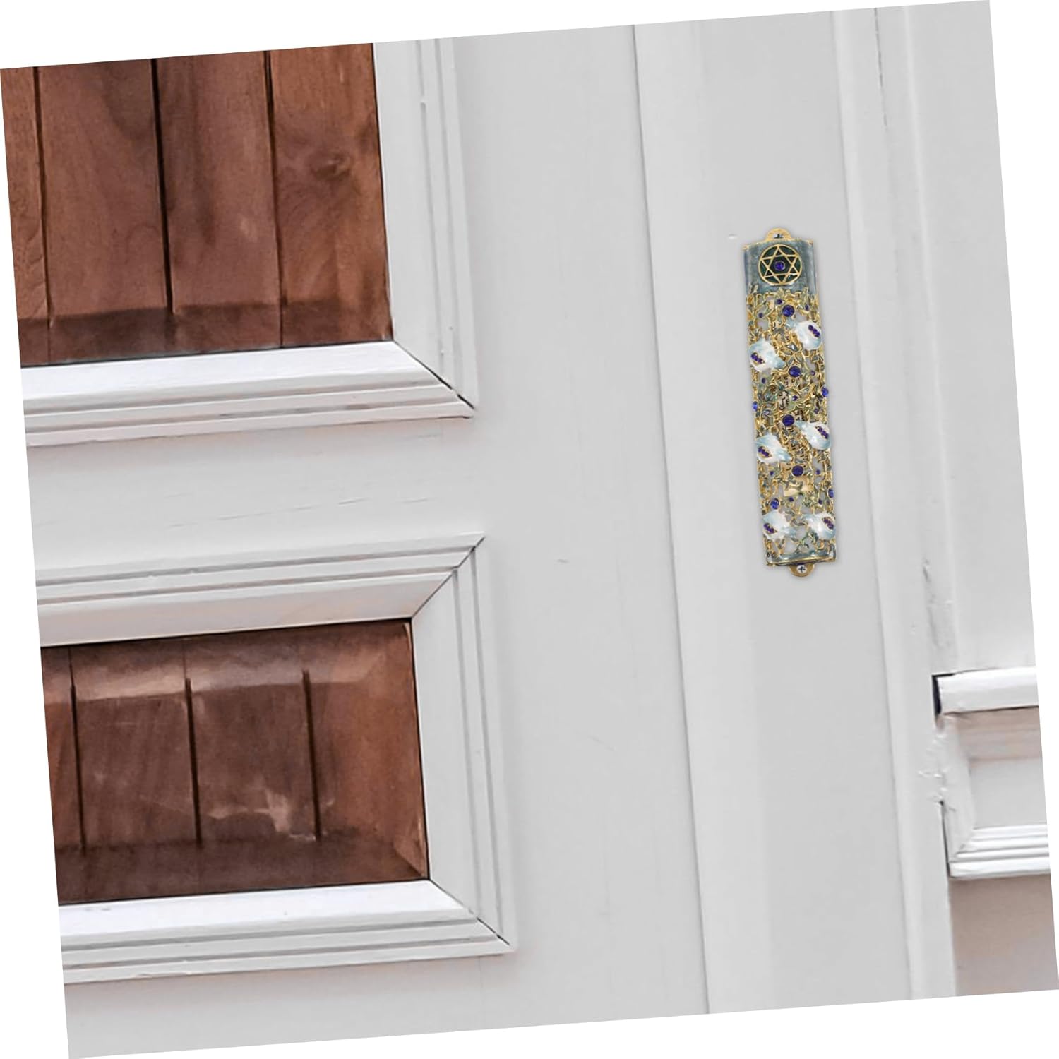 Elegant Mezuzah Door Accent Hanukkah Decoration with Blessing Scripture
