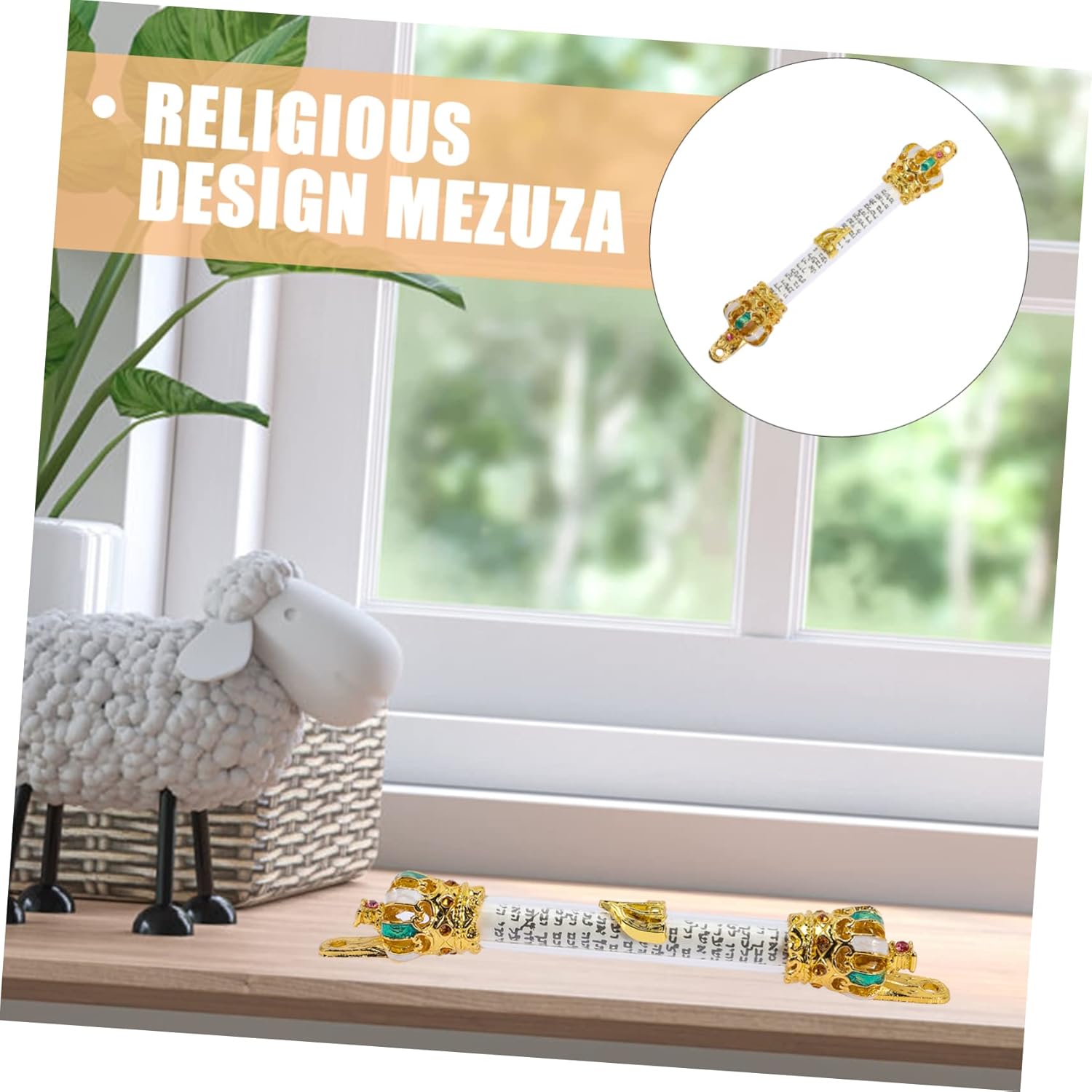 Yardenfun Metal Mezuzah Judaica Door Hanging Decor Scripture Lintel