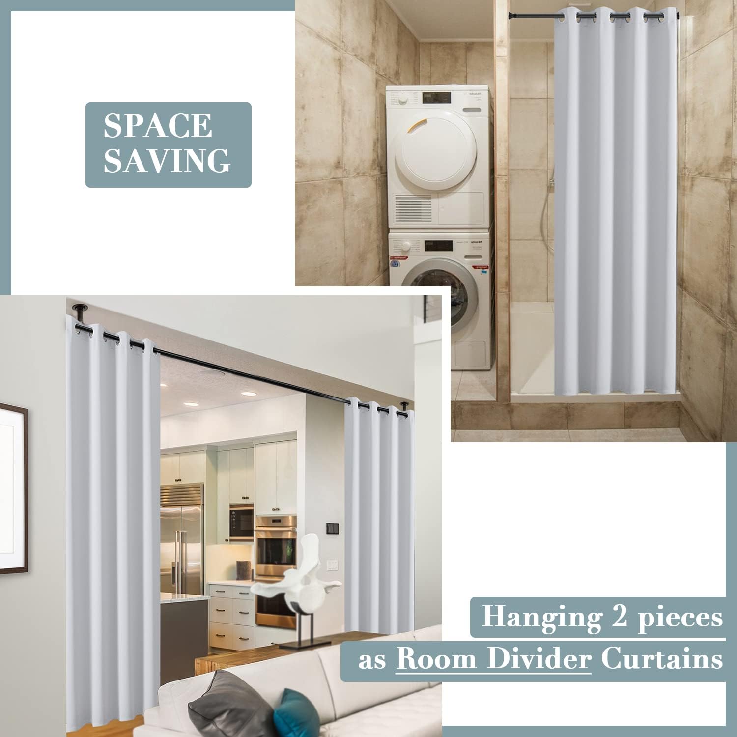 Curtain as Bedroom Door Sound Proof Panels for Doorway Cover