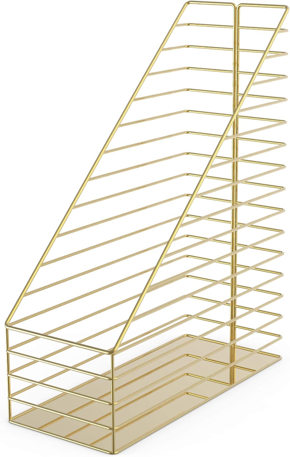 U Brands Metal Magazine Holder Gold