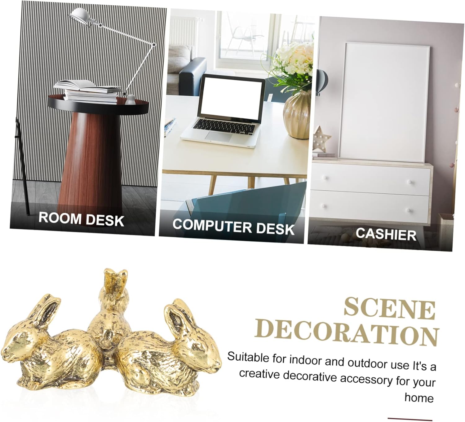 ERINGOGO 50g Rabbit Shaped Crystal Ball Display Base