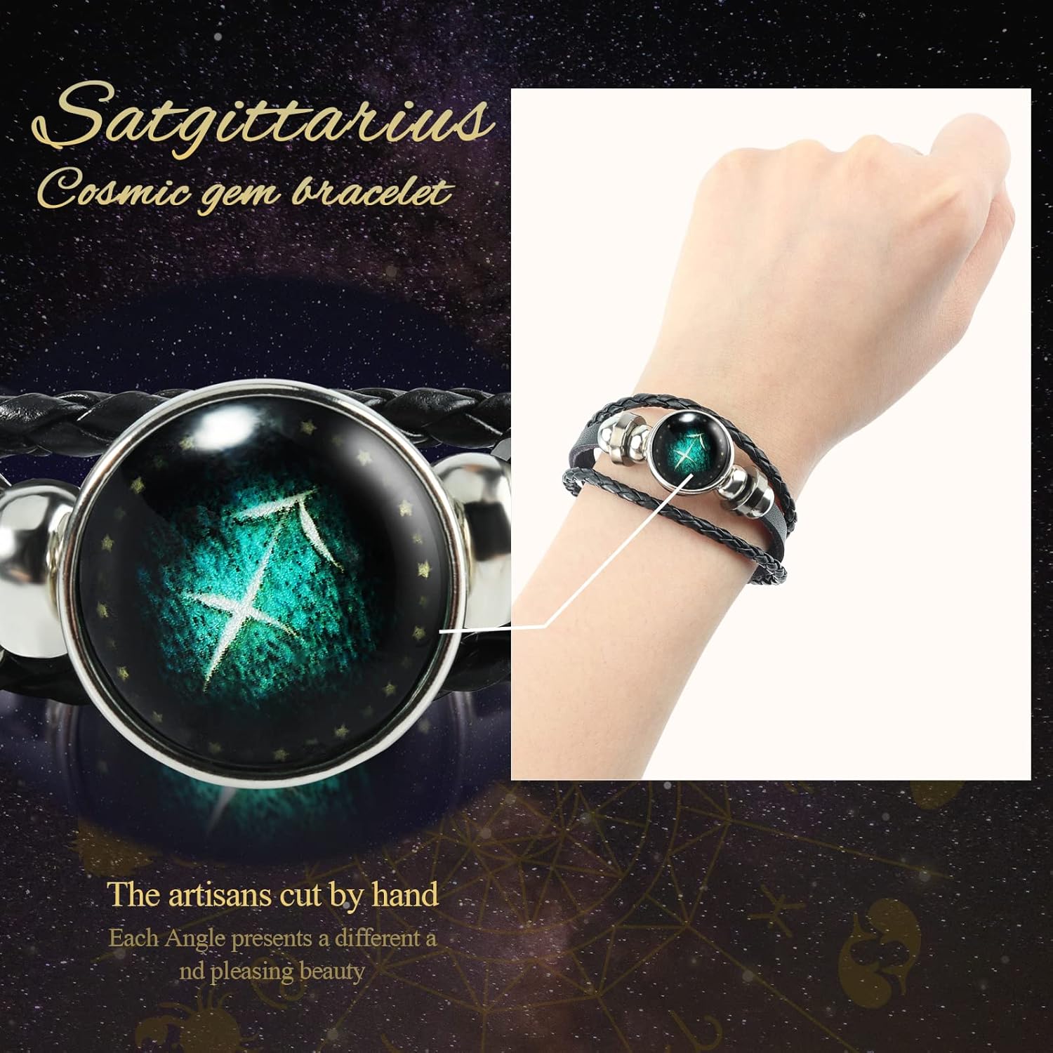 Nicetage Sagittarius Crystal Stones Set with Bracelet