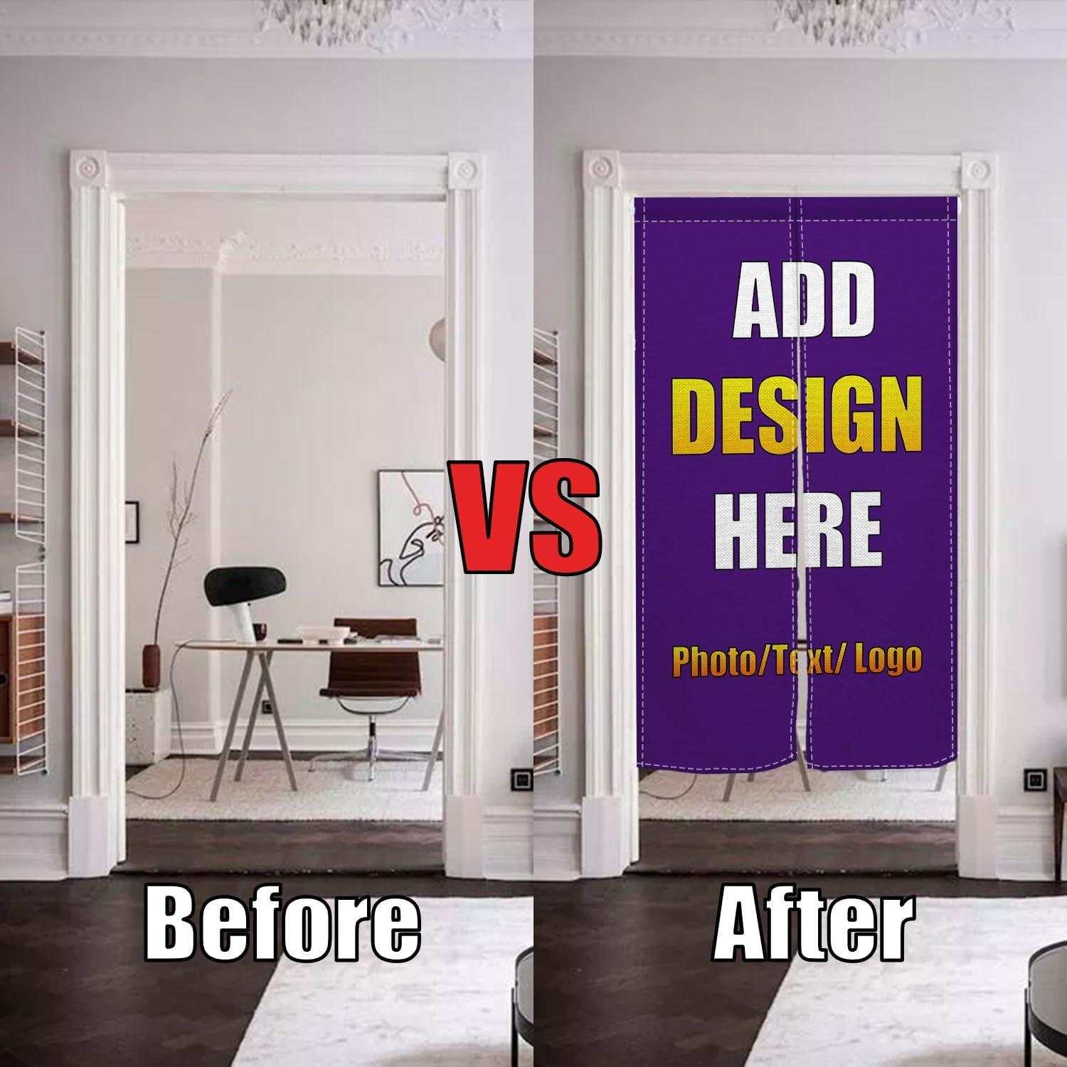 Custom Noren Curtain with Photo and Logo 283 x 472